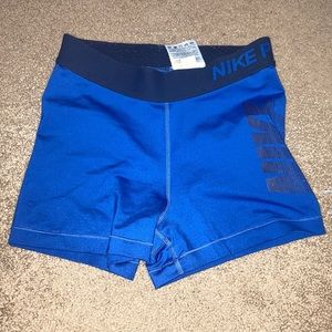 Women’s blue Nike Pro Shorts